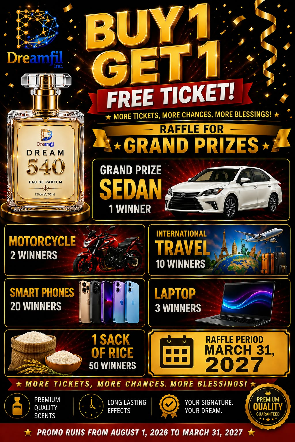 Dreamfil Buy 1 Get 1 Free Ticket Promotion